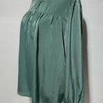 Denim & Co New Long Sleeve Shirred Yoke Henley Blouse Spruce Green Size Medium Photo 5