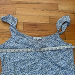 Madewell  Blue Floral Ruffle Wrap MIDI Dress Size 12 Photo 2
