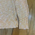 J Crew Marled Peach White Crew Neck Long Sleeve Sweater Womens Size XS Crew Orange Photo 2