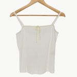 NWT DÔEN Ligea Pointelle Organic Cotton Cami Square Neck Tank | Sz Medium | Salt White Photo 5
