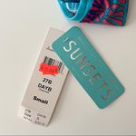 Sunsets Daybreak Turquoise Blue Fading Coral Ruching Bikini Bottoms NWT Small Photo 8