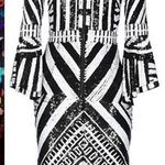 Alice + Olivia Jae Sequin Fitted Midi Gown Dress Photo 1