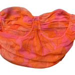 ZARA • strapless crop corset top orange red medium Photo 0