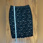 BCBGMAXAZRIA - Black Floral Lace Pencil Skirt Size M Photo 2