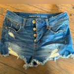 American Eagle  High Rise Shortie Denim Shorts Size 4 Photo 0