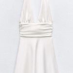 ZARA dress mini halter White satin Bow wedding party coctail bridal shower Photo 6