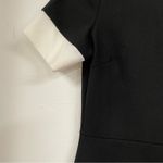Vintage Zoet Black & White Contrast Trim Bodycon Midi Dress Womens 6 Academia Photo 4