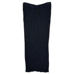 Free People  FP Beach Ribbed Midi Sweater Skirt Cotton Linen Black Veda Small Photo 1