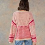 Sundance  Free In Spirit Open Front Cardigan Knit Pink Photo 3