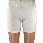 Reebok Playdry Women's White Compression Athletic Workout Fitness Biker Shorts M Photo 0