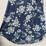 PaperMoon  Blue White Floral Racerback Tank‎ Top Women's XL Photo 0