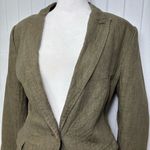 ZARA  Linen blazer Olive green Size XL Photo 1