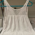 LC Lauren Conrad Lauren Conrad white large tank top with pretty peek a boo pattern at top Photo 0