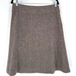 Ann Taylor Tweed A-line knee length conservative brown wool blend skirt size 8 Photo 0
