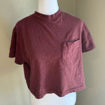 Fordays crop Casual Maroon Pocket Tee Size XS Photo 0