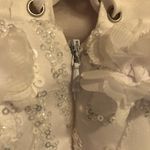 White Corset Floral Off the Shoulder Dress Size S Photo 9