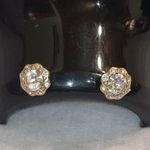 LC Lauren Conrad Lauren Conrad NWT ON CARD Gold Tone Filigree Ball Stud Earrings Photo 0