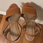Esprit Brown Leather Sandals with Woven Detail Photo 5