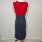 Merona Herringbone Plaid Red Ruched Top Dress 10 Photo 1