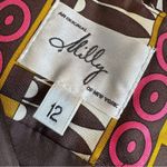 Milly NWT  Silk Skirt with Etched Large Artisan Buttons Size 12 Photo 6