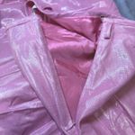 Lisa Ho Pink Metallic Pleated Midi Skirt Womens 2 Pink Party Evening Wear Shiny Photo 7