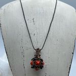 Artisan  made beaded pendant and clasp. Photo 0