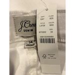 J.Crew  10" Vintage Straight Button Fly Cotton Jeans Stretch Pockets 34 White Photo 5