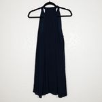 THML Navy Blue Embroidered Tassel Shift Dress Size Large Photo 6