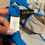 La Blanca  Island Goddess Over The Shoulder Sweetheart Tankini Blue Plus Size 22W Photo 5