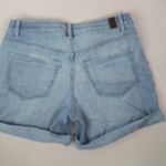 Simply Vera 6 31 Short Embroidered Light Blue Distressed Denim Cuffed Shorts Photo 2