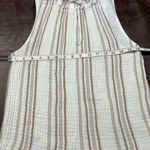 Evereve  High Neck‎ Striped Sleeveless Tank Blouse 100% Cotton Womens M Beach Photo 11