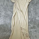 Free People fp beach beige t shirt maxi slit dress cover up size M NWT Photo 3