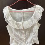 White Ruffle Two Piece Set Photo 4