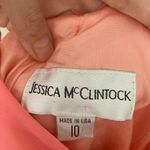 Jessica McClintock Vintage  Salmon Pink Maxi Dress Size 10 With Scarf Photo 4