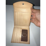 Dooney & Bourke  VTG Signature Logo‎ Canvas Tan Leather Trim Wallet Kiss Lock P Photo 3