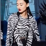 Alice + Olivia NWT- Lonnie tiger/feminist print Reversible Bomber Jacket Size M Photo 2