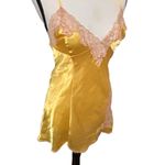 Frederick's of Hollywood Y2K 2000's rare vintage  yellow lace slip dress S/M Photo 7