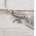 Silver Tone Faith Bracelet / Bangle Photo 3
