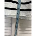 Truth By Republic Black/White Striped Crop Sweater Crew Neck Long Sleeve Size M Black Size M Photo 2