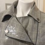 Skies Are Blue  Gray Plaid Shimmery Blazer, Size M Photo 1