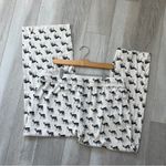 Kate Quinn Pants organic cotton deer pajamas womens Cream (size 1xl) loungewear Black Photo 3