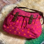 Candie's  Pink and Orange Polka Dot Tote Bag Photo 0