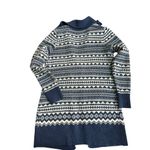 Cambridge  Women's Blue Fair Isle Toggle Long Sleeves Cardigan Sweater Size Large Photo 8