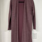 Free People  Beach Dusty Mauve Long Line Cardigan Sweater Duster XS Oversized Photo 2