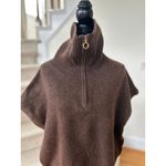 NWT NY&C Brown Knit Johnny Collar Zip Short Sleeve Sweater Size XXL Photo 5