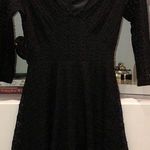 Nordstrom Black Lace Fit And Flare Dress Photo 0