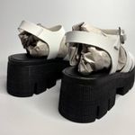Chinese Laundry Low Down Leather Platform Sandals in White Photo 3