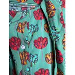 Ann Mashburn 2010s  Green Floral Printed Bow Blouse size  Small Photo 13