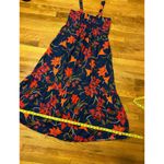 Clover & Sloane Womens 10 Blue Floral Tropical Square Neck Babydoll Midi Dress Photo 4