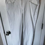 Cache  white ankle pants size 8 stretchy jean dress pants Photo 0